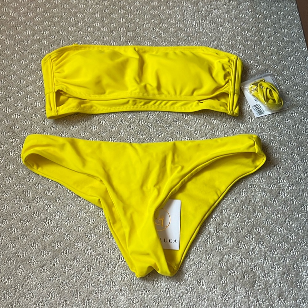 Cyn & Luca yellow bikini set size large